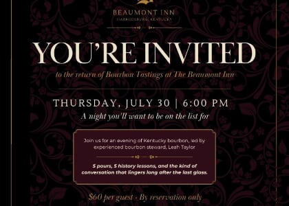 Beaumont Inn Bourbon Tasting