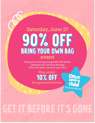 90% BYOB CLEARANCE EVENT