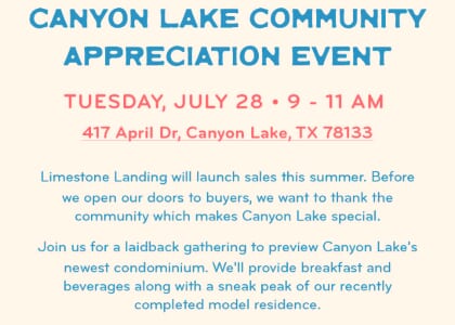CANYON LAKE COMMUNITY APPRECIATION EVENT