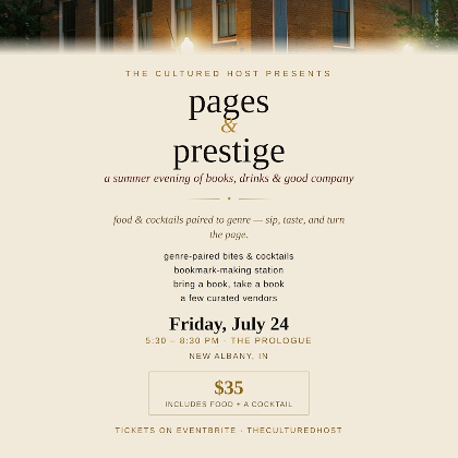 Pages & Prestige: A Summer Evening of Books, Drinks & Good Company