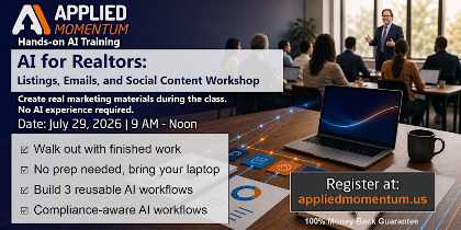 AI for Realtors: Listings, Emails, and Social Content Workshop