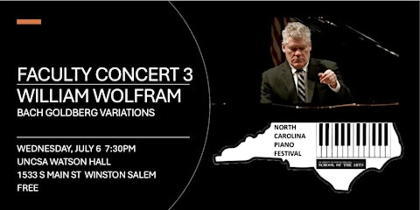 North Carolina Piano Festival Faculty Concert 3: William Wolfram