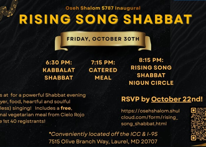Oseh Shalom Inaugural Rising Song Shabbat