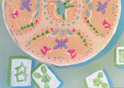 Mahjong Table Paint & Sip Class at Vino & Van Gogh