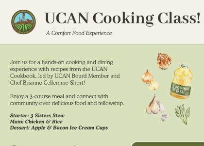 UCAN Cooking Class! A Comfort Food Experience