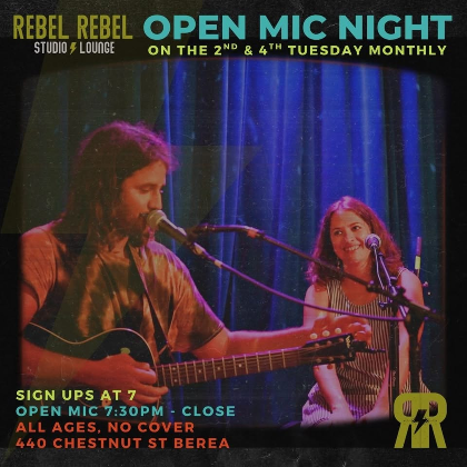 Rebel's 2nd & 4th Tuesday Open Mic