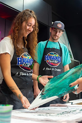 Fun filled Friday date night at Hawaii Fluid Art
