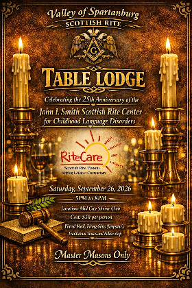 Spartanburg Scottish Rite KCCH Club: Table Lodge
