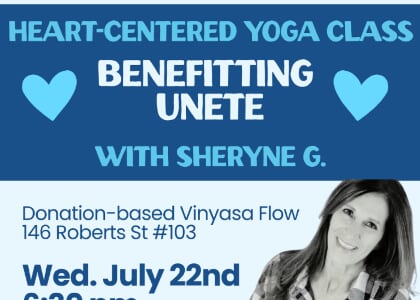 Heart-Centered Yoga Flow with Sheryne G benefitting UNETE