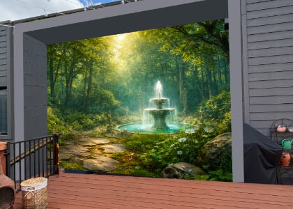 Fountain of Youth Mural Painting at Aging With Grace