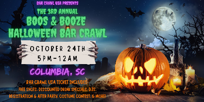 Columbia Boos & Booze Halloween Bar Crawl: 3rd Annual