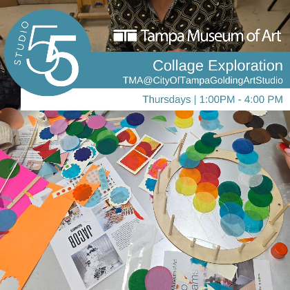 Studio 55 | Collage Explorations | TMA@CityofTampaGoldingArt